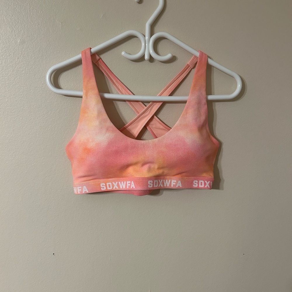 Whitefox x Sarah’s Day Kelly Sports Bra Pink Sunset - Picture 6 of 7